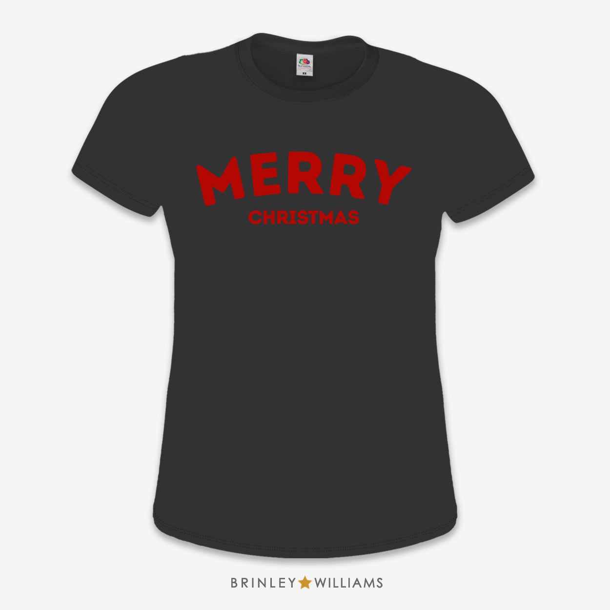 Merry Christmas  Women's Slim Fit T-shirt - Black