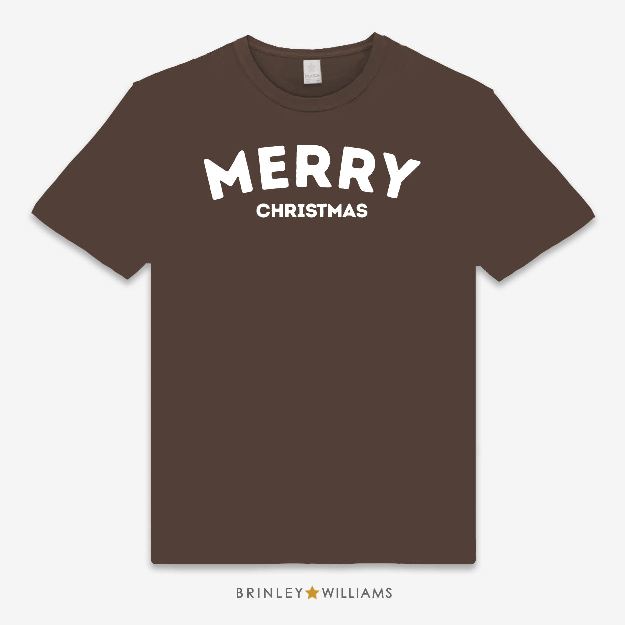 Merry Christmas Unisex Classic T-shirt - Chocolate Brown