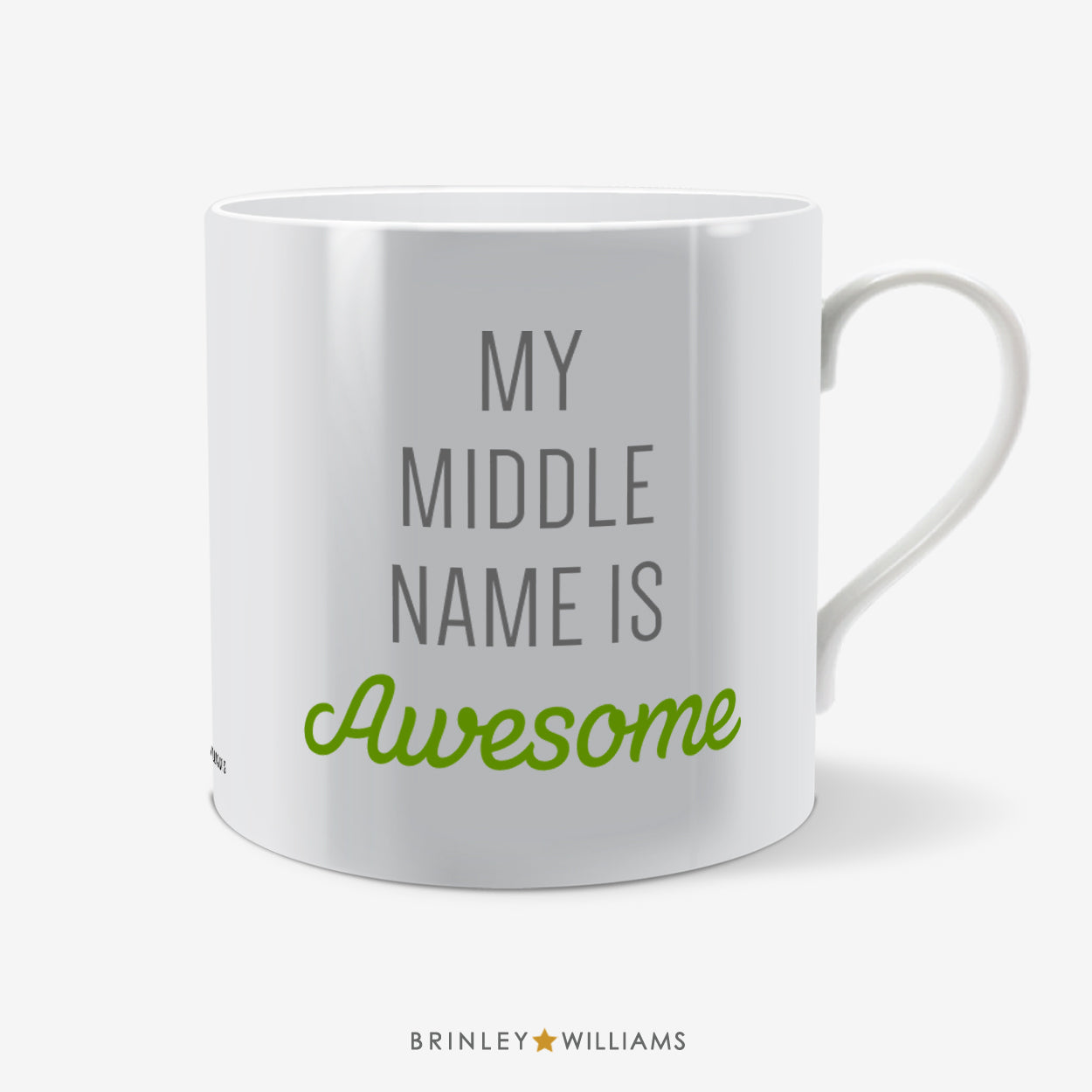 My Middle Name is Awesome Fun Mug - Green
