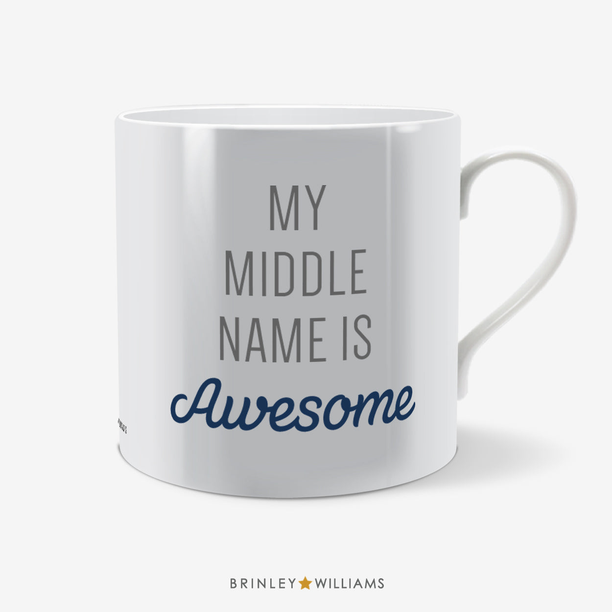 My Middle Name is Awesome Fun Mug - Navy