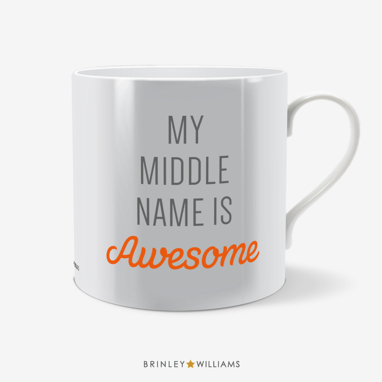 My Middle Name is Awesome Fun Mug - Orange