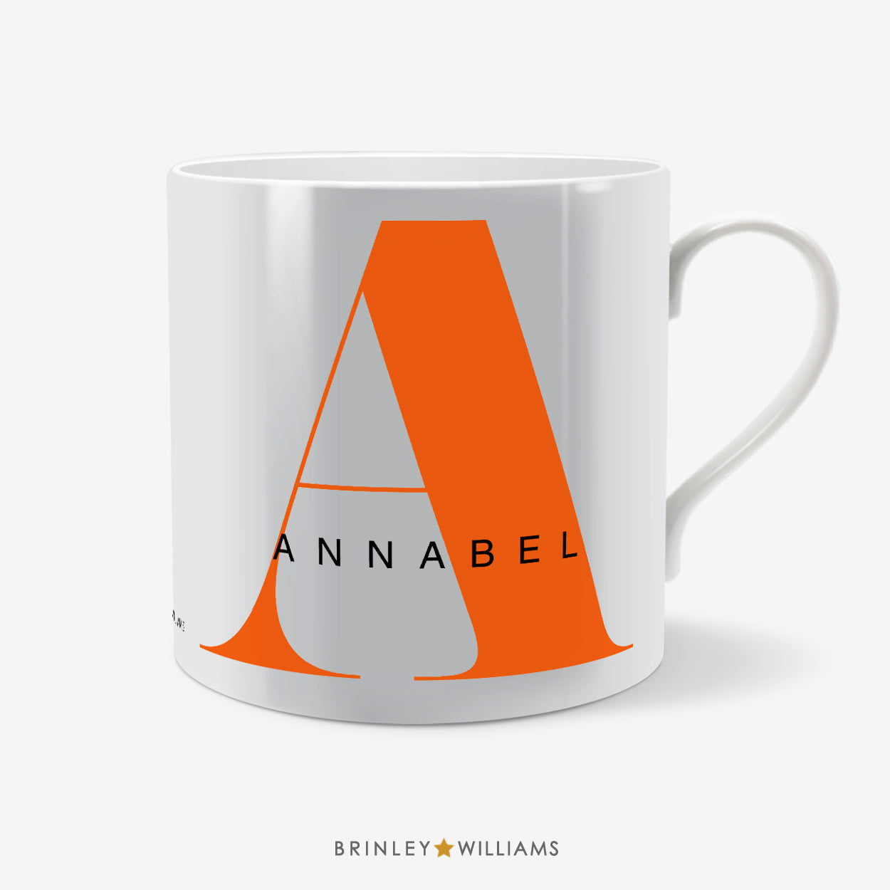 Monogram Personalised Mug - Orange