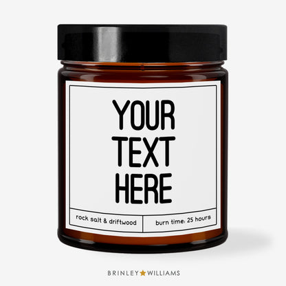Your Text Scented Candle - Personalised - with bakelite lid