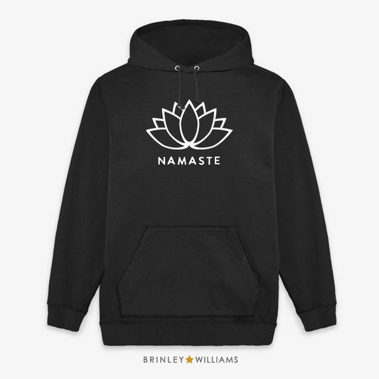 Namaste Lotus Flower Unisex Yoga Hoodie - Black