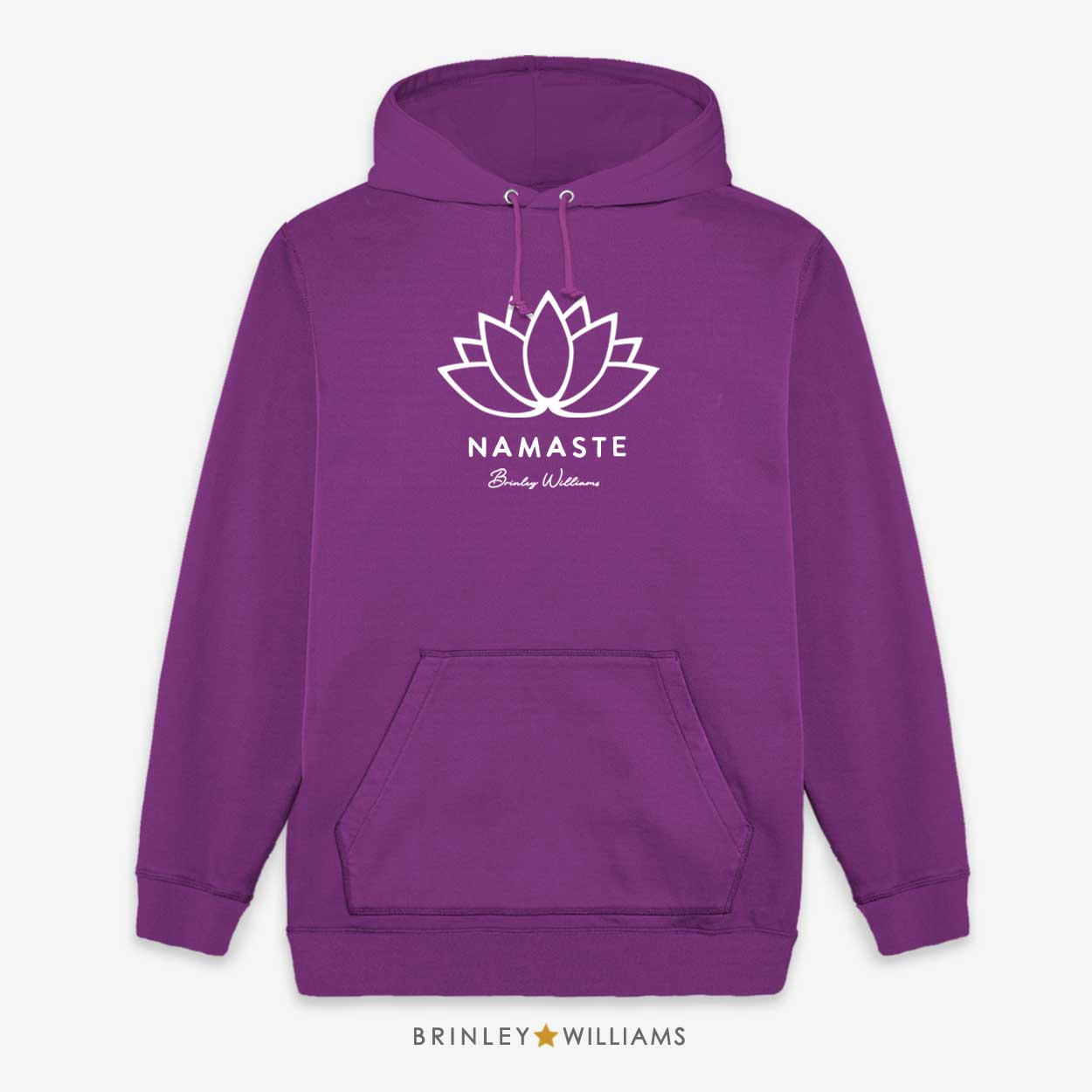 Namaste Lotus Flower Unisex Yoga Hoodie- Purple