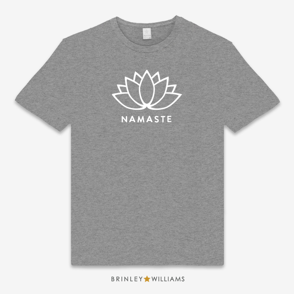 Namaste Lotus Flower Unisex Classic Yoga T-shirt - Dark Heather