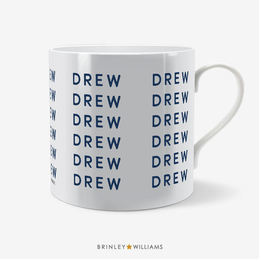 Name Column Personalised Mug - Navy