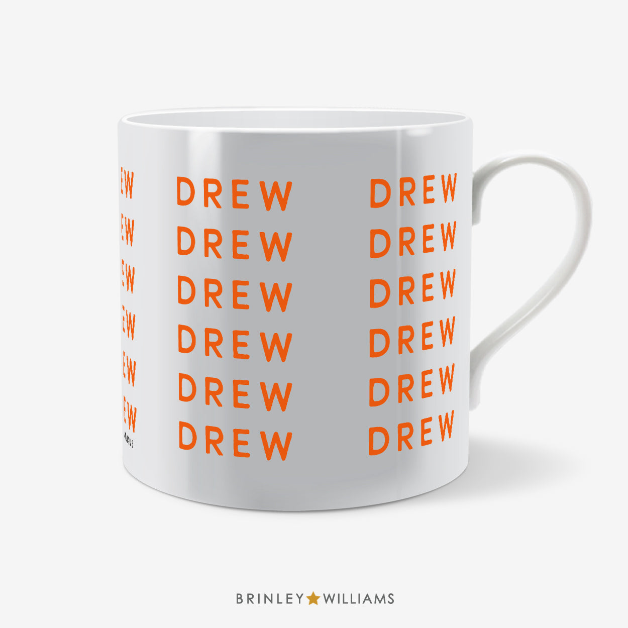 Name Column Personalised Mug - Orange