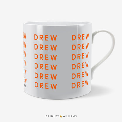Name Column Personalised Mug - Orange
