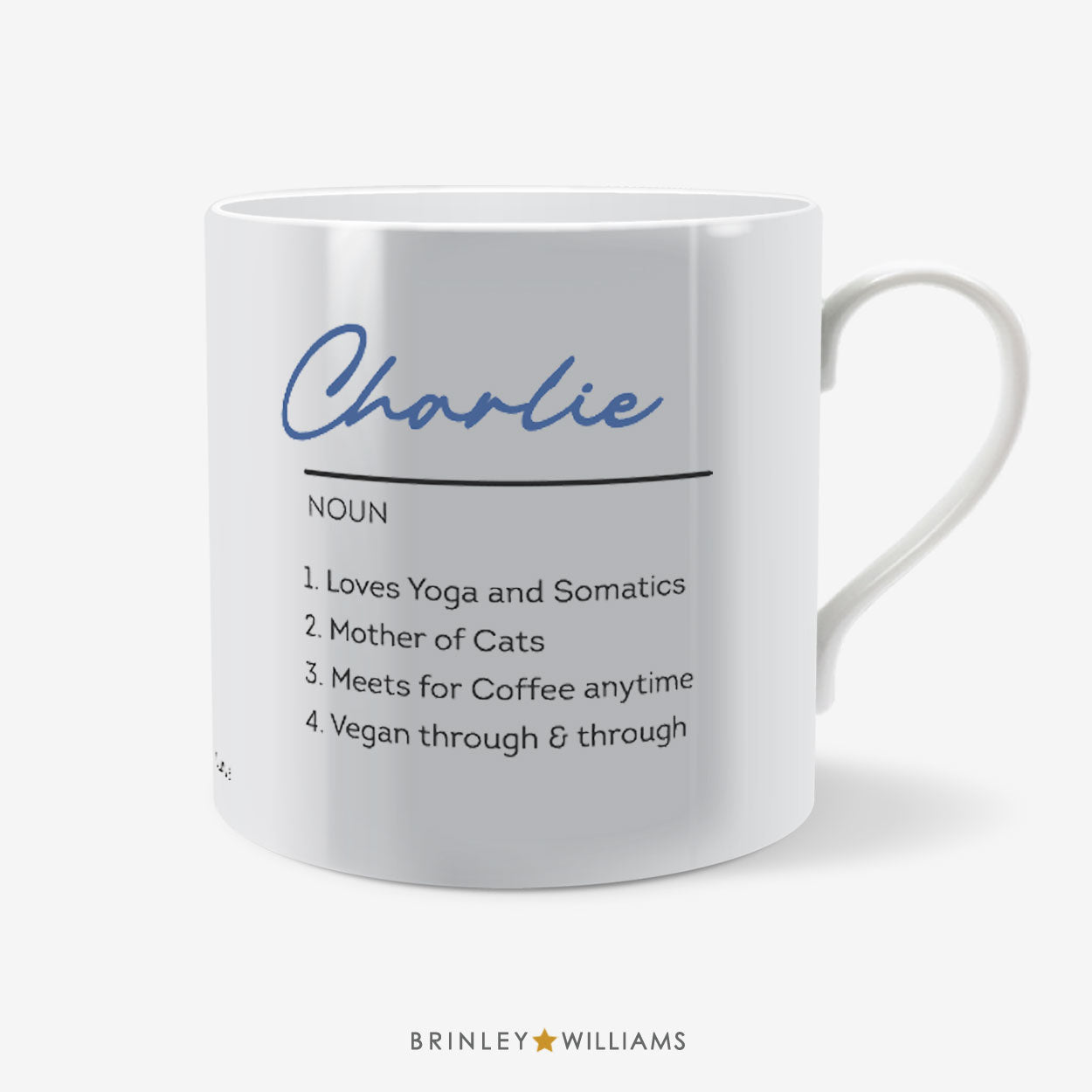 Name Defenition Personalised Mug - Blue