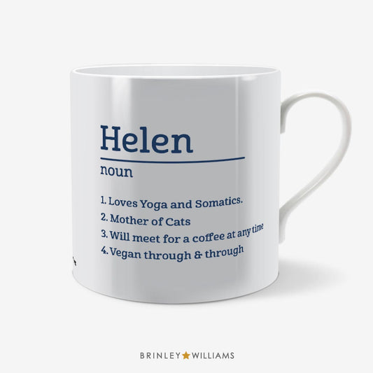 Name Defenition Personalised Mug - Navy