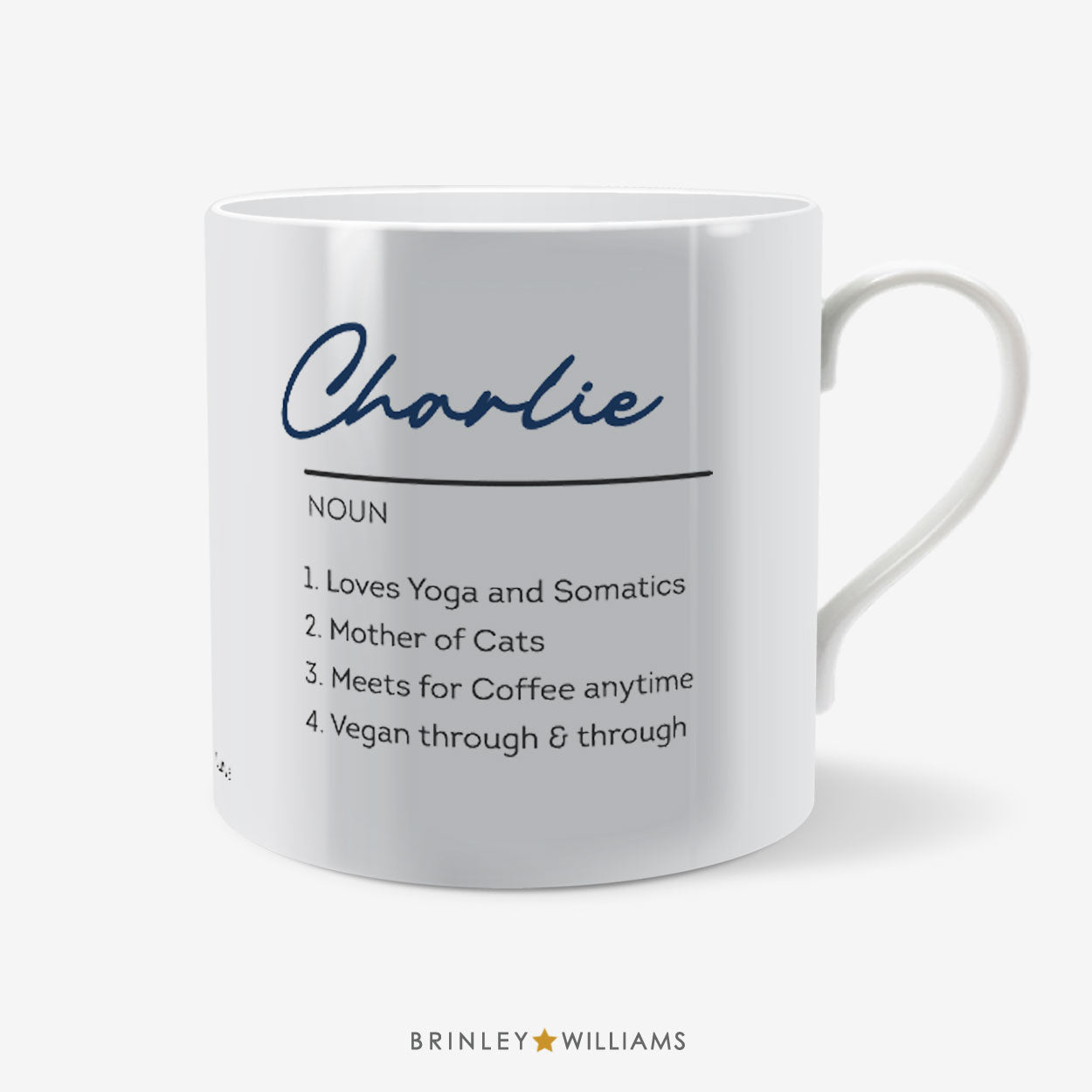 Name Defenition Personalised Mug - Navy