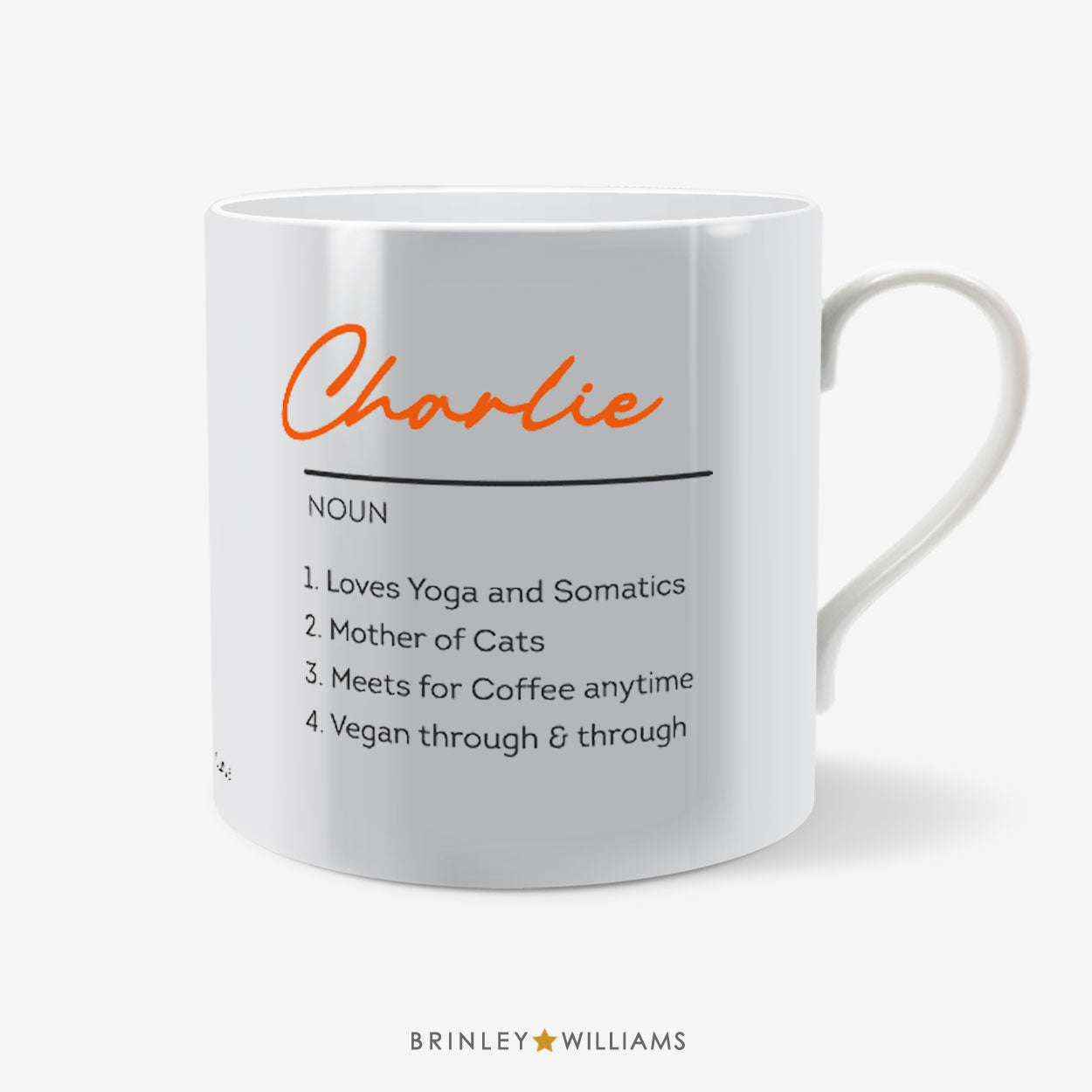 Name Defenition Personalised Mug - Orange