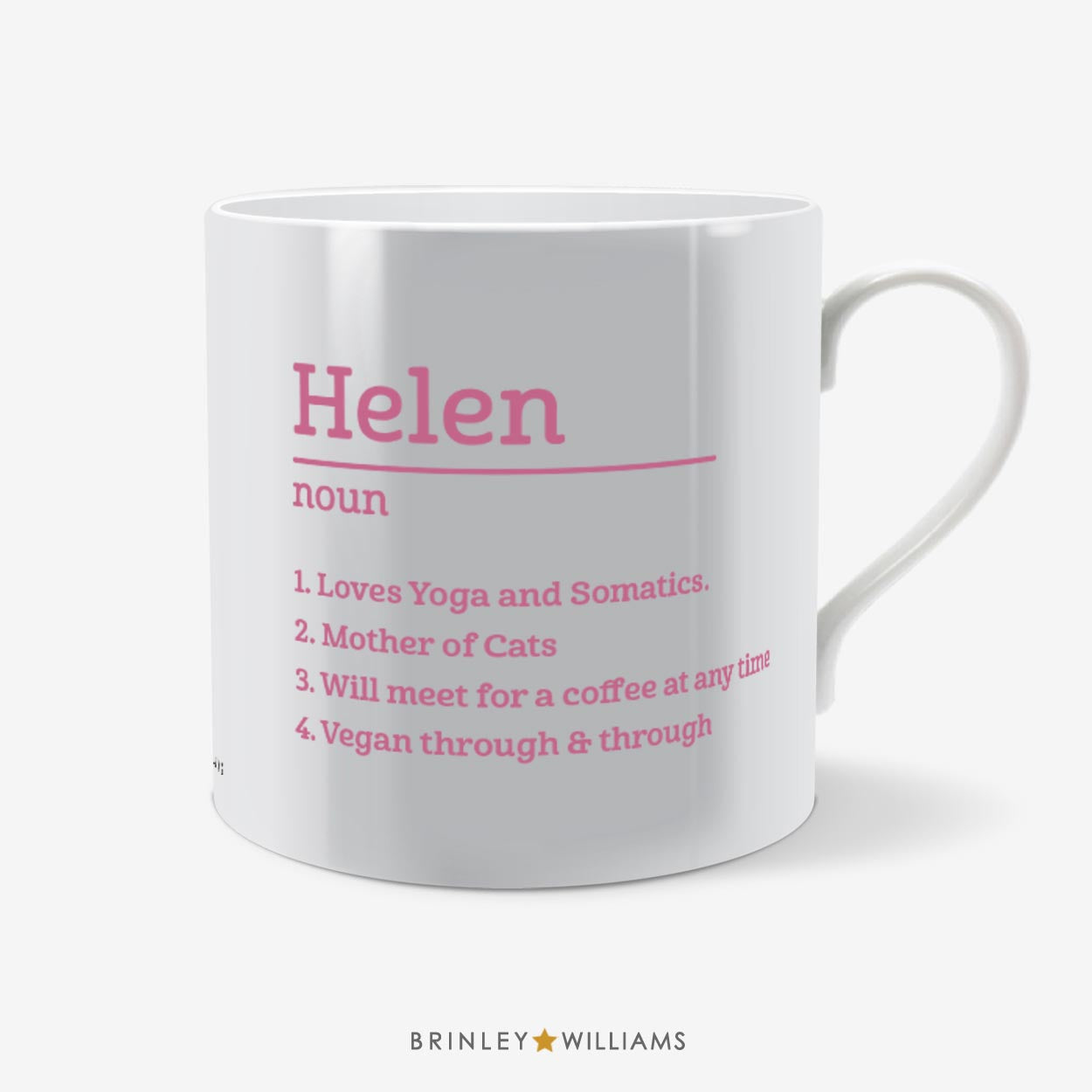 Name Defenition Personalised Mug - Pink