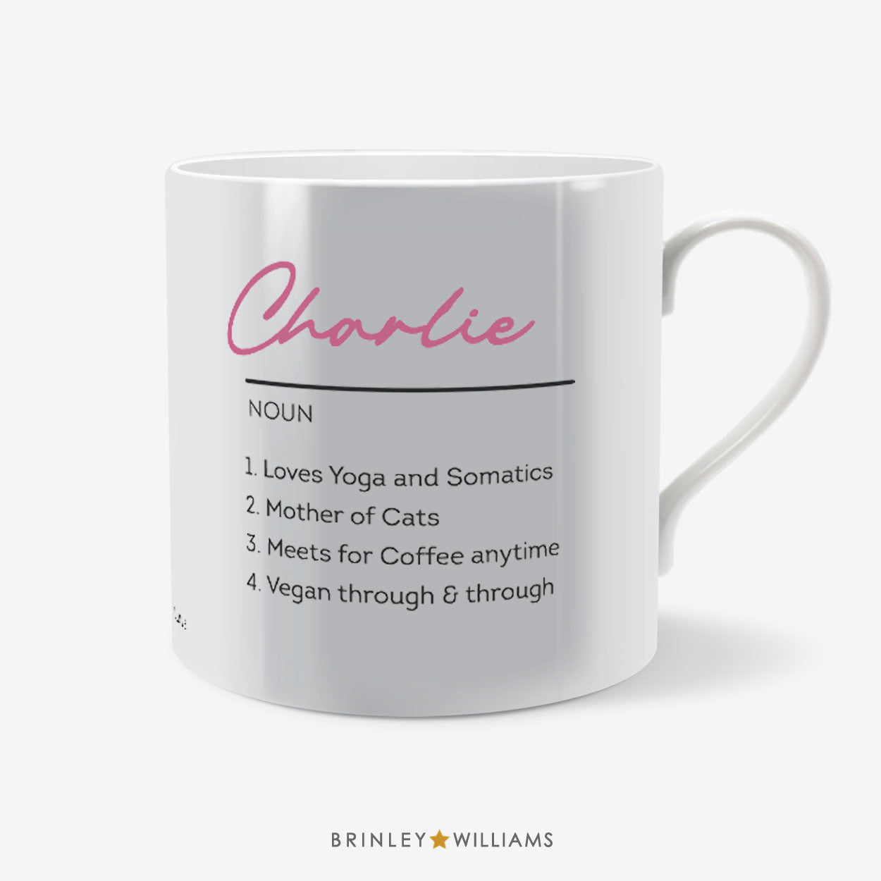 Name Defenition Personalised Mug - Pink