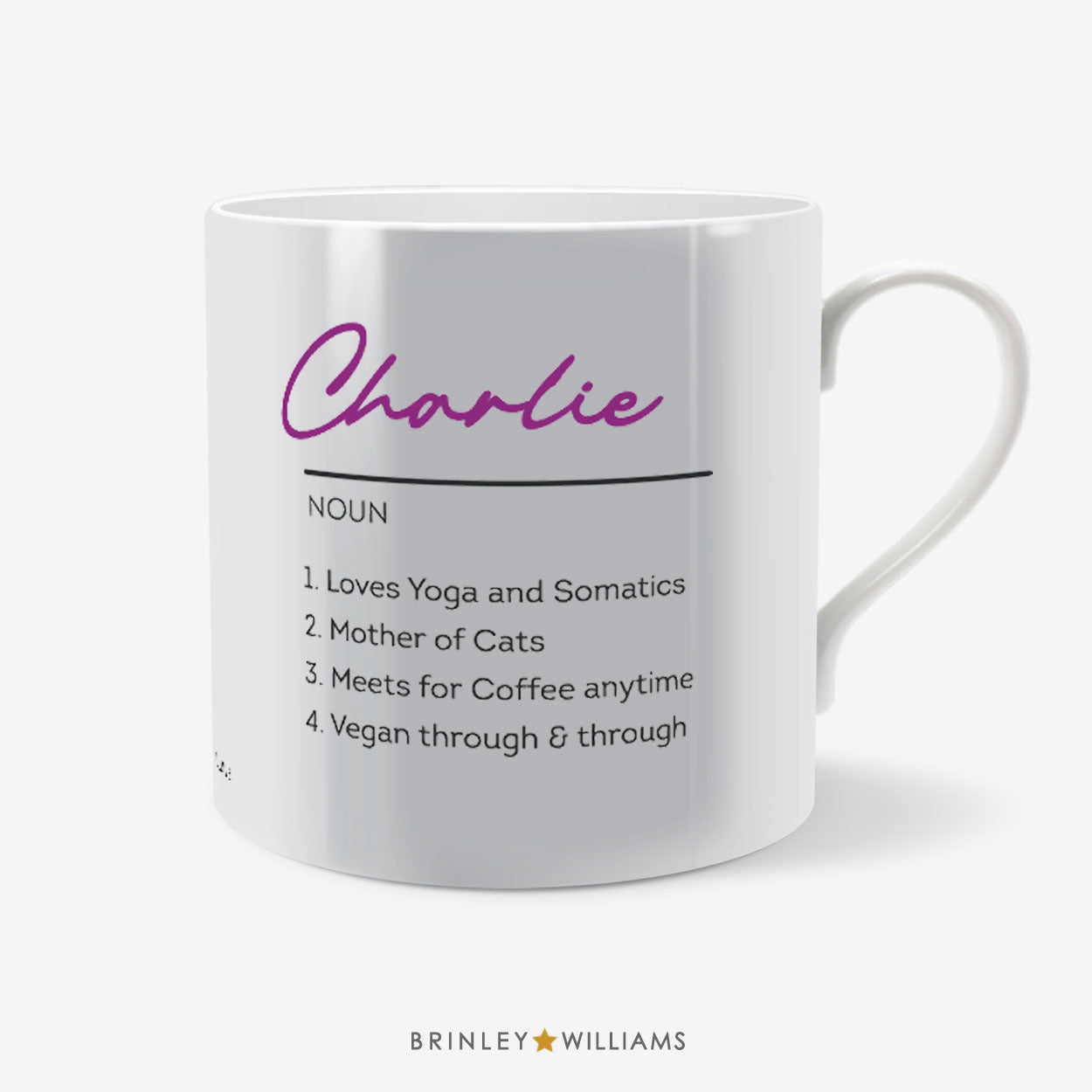 Name Defenition Personalised Mug - Purple