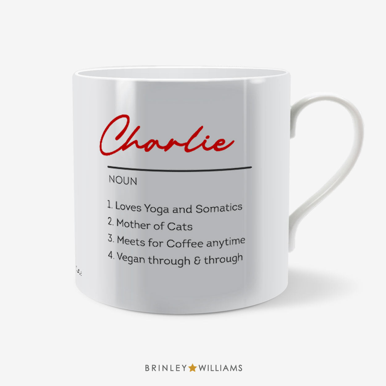 Name Defenition Personalised Mug - Red