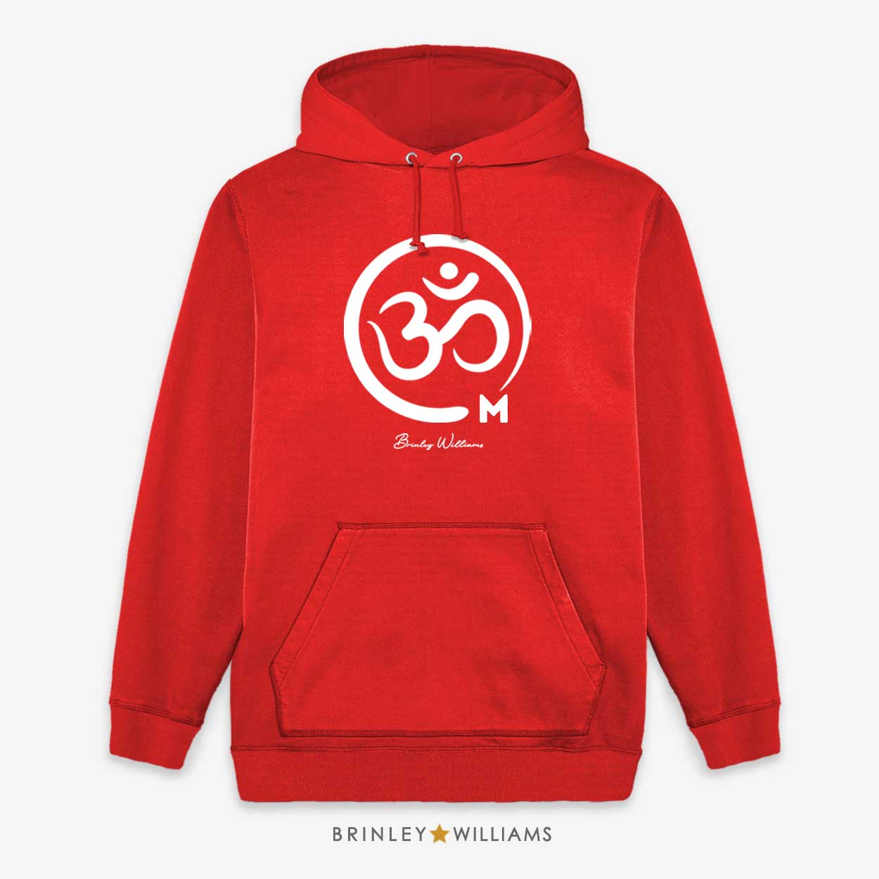 Om Symbol Unisex Yoga Hoodie- Fire Red