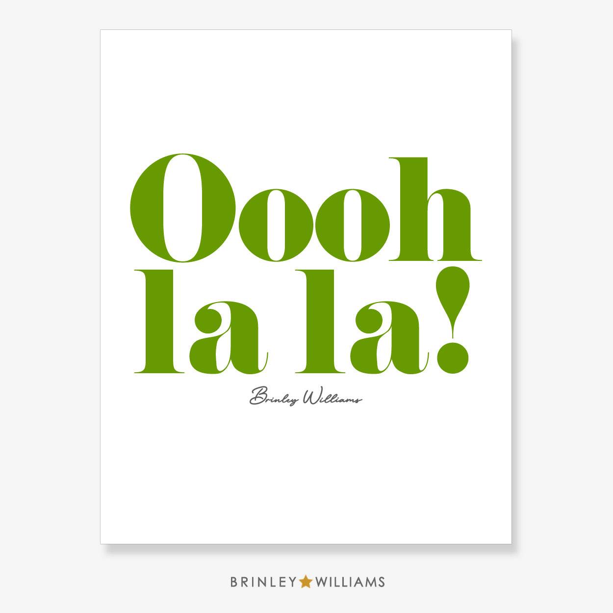 Oooh la la! Wall Art Poster - Green