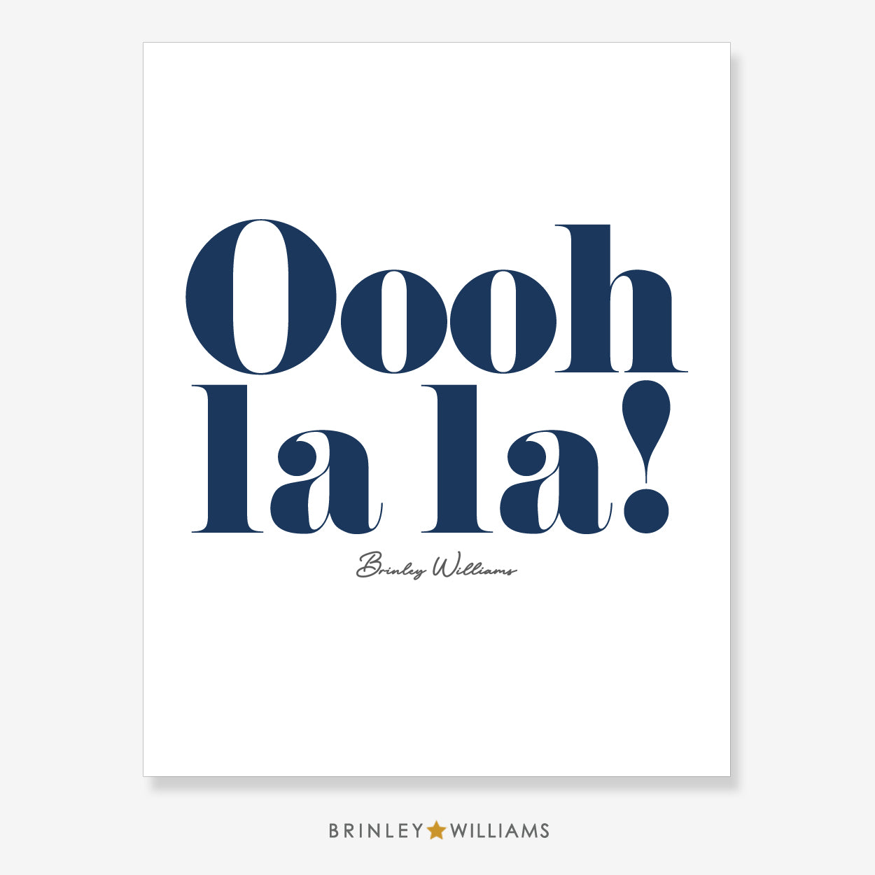 Oooh la la! Wall Art Poster - Navy