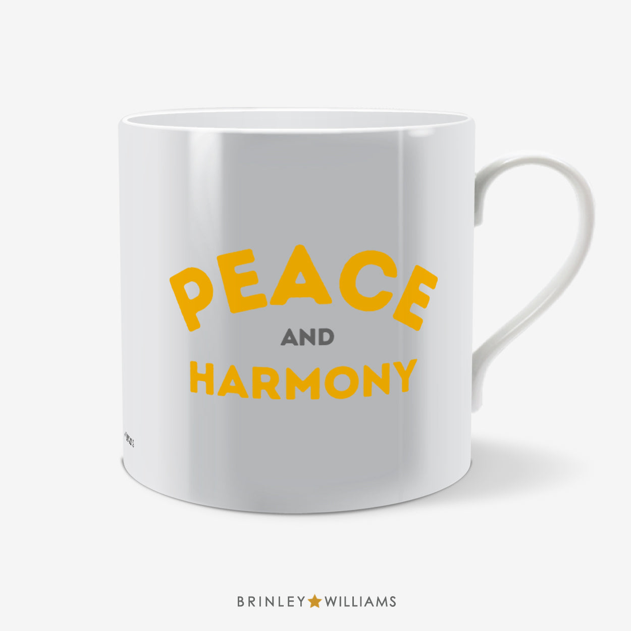 Peace and Harmony Fun Mug - Yellow