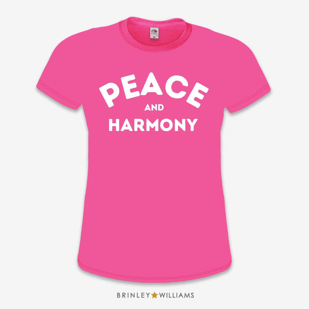 Peace & Harmony Slim Fit T-shirt - Fuchsia