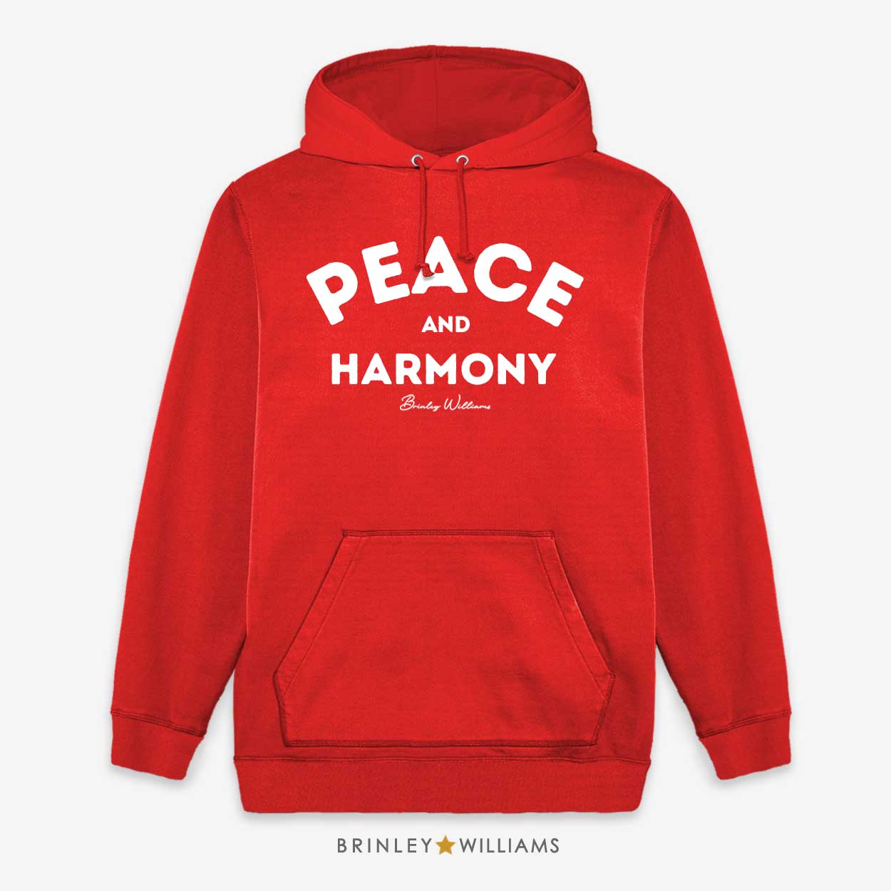 Peace & Harmony Unisex Hoodie - Fire Red