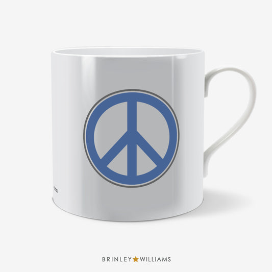 Peace Sign Fun Mug - Blue