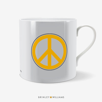 Peace Sign Fun Mug - Yellow