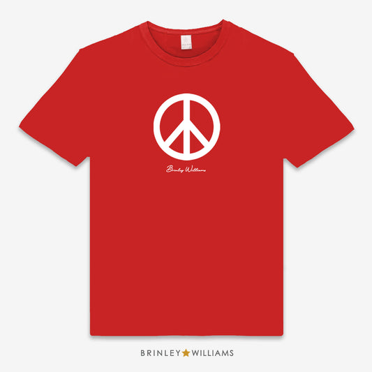 Peace Sign Unisex Kids T-shirt - Fire Red