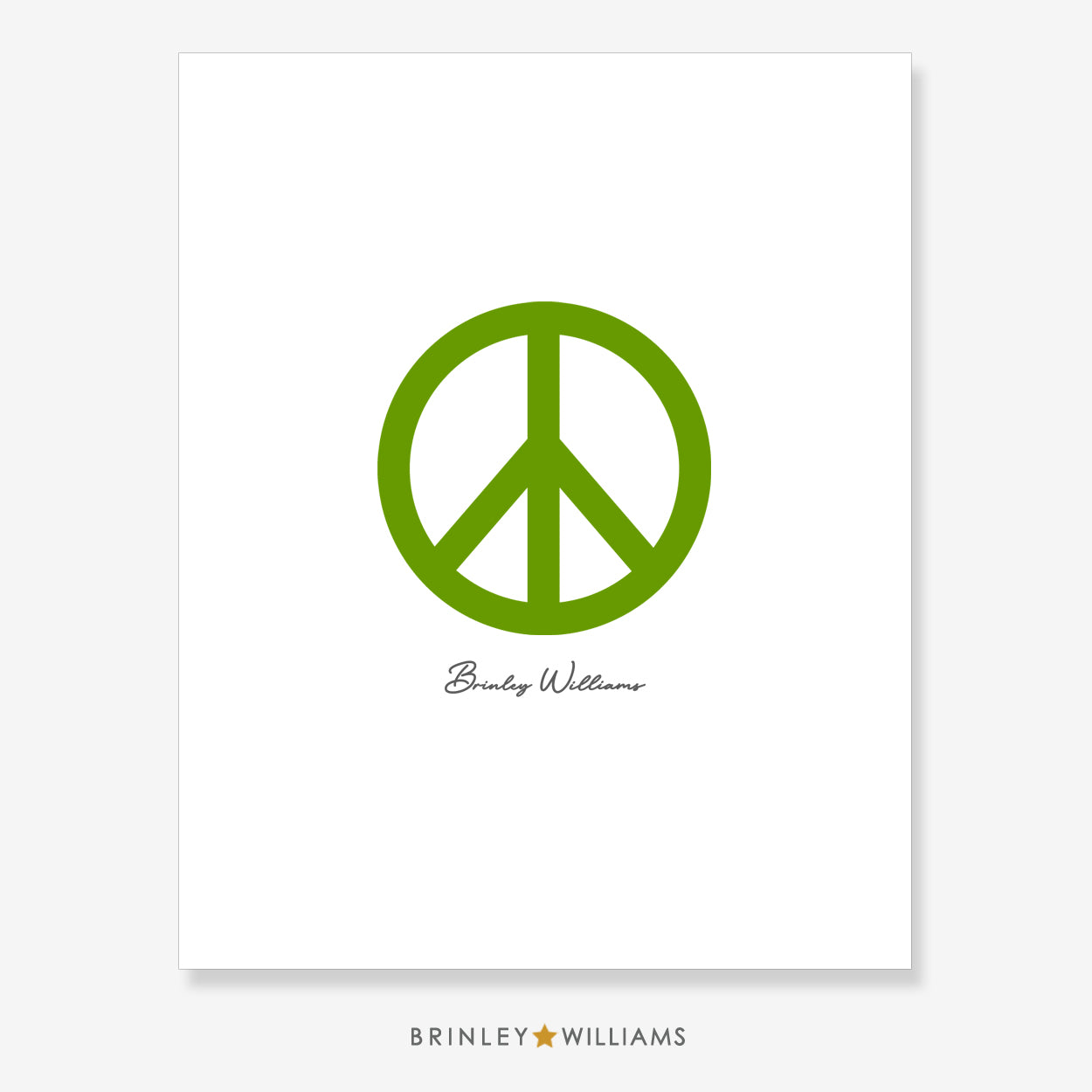 Peace Sign Wall Art Poster - Green