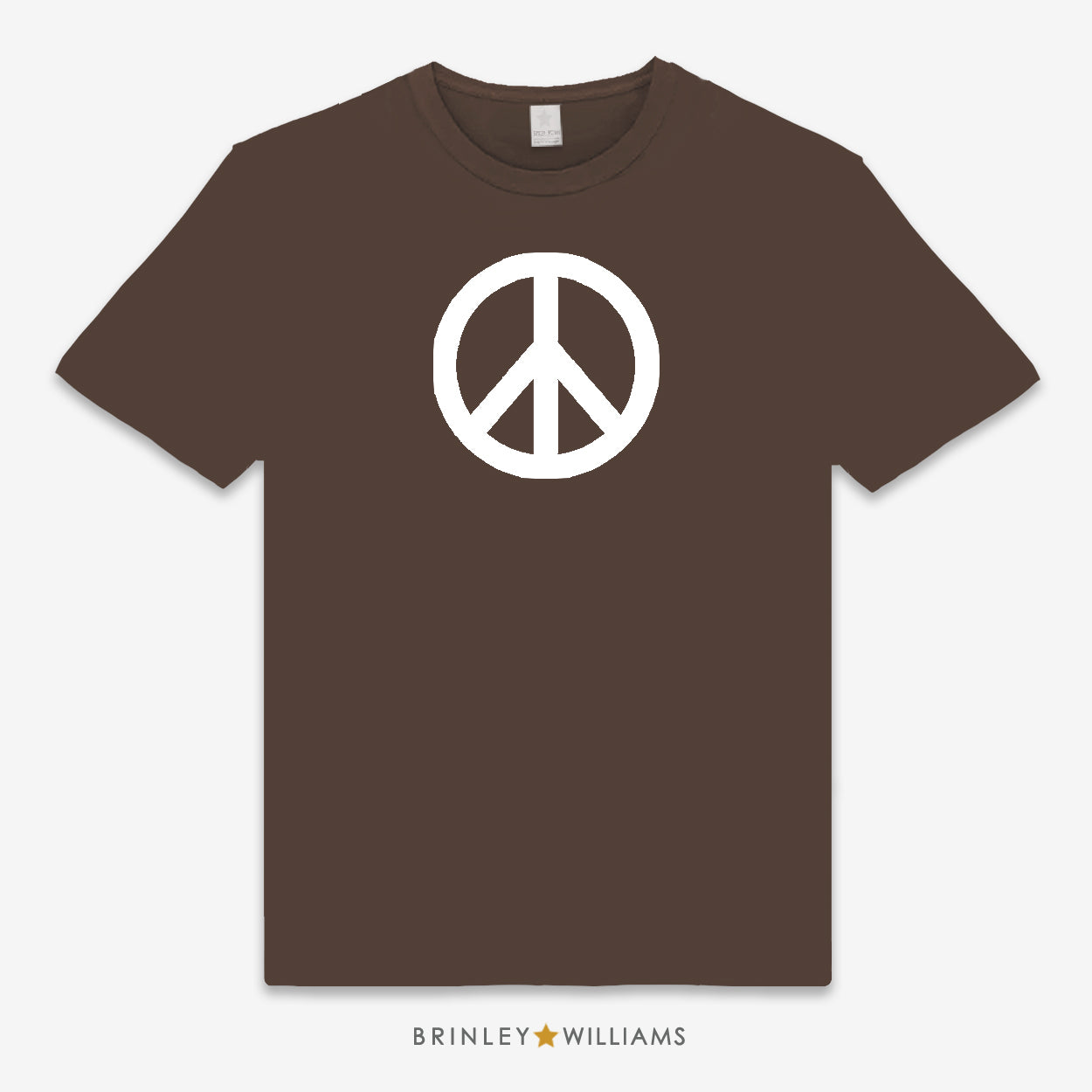 Peace Symbol Unisex Classic T-shirt - Chocolate Brown