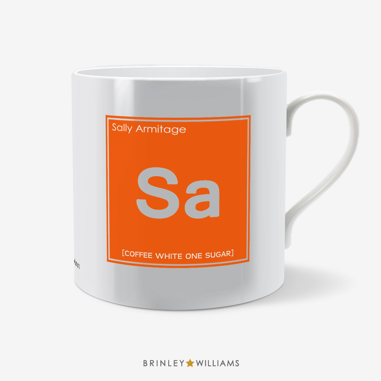 Periodic Table Personalised Mug - Orange