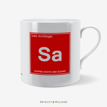 Periodic Table Personalised Mug - Red