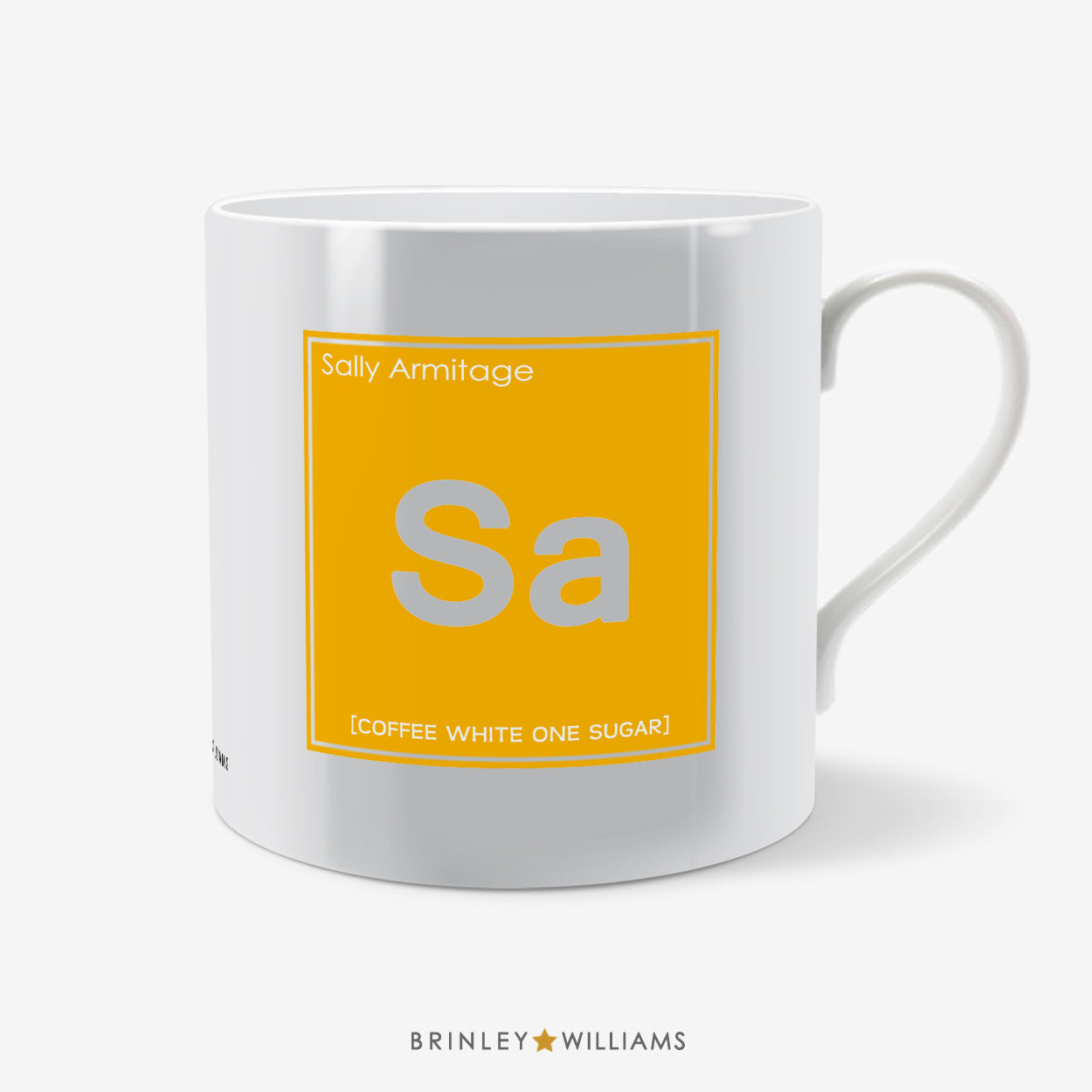 Periodic Table Personalised Mug - Yellow