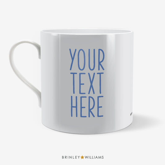 Photo and Text Personalised Mug - Blue
