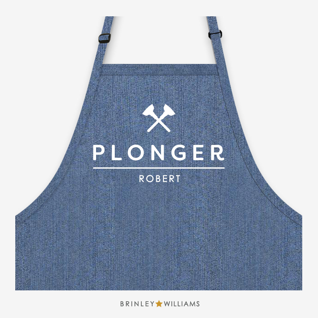 Plonger Denim Apron - Personalised - Blue Denim