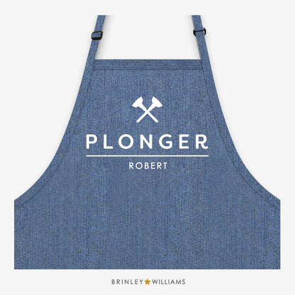 Plonger Denim Apron - Personalised - Blue Denim
