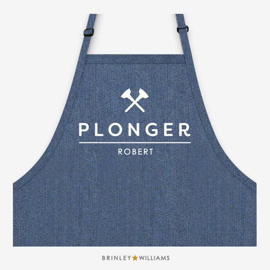 Plonger Denim Apron - Personalised - Indigo Blue Denim