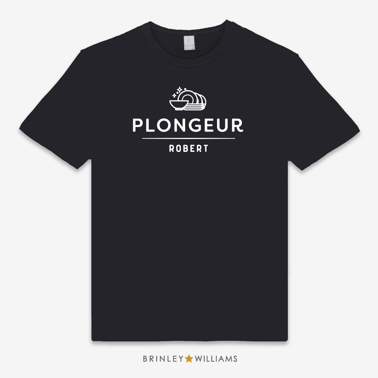 Plongeur Unisex Personalised Culinary T-shirt - black