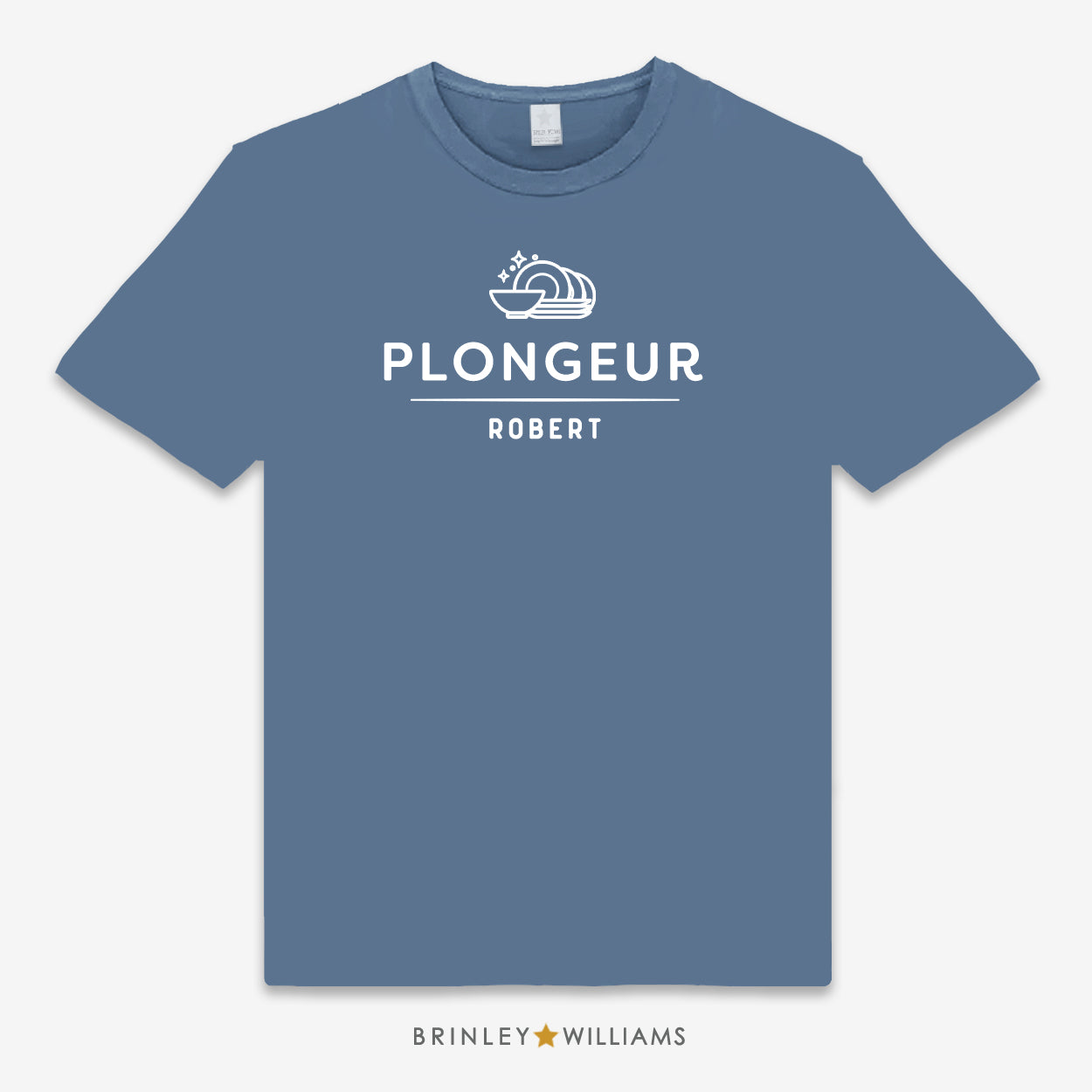 Plongeur Unisex Personalised Culinary T-shirt - indigo