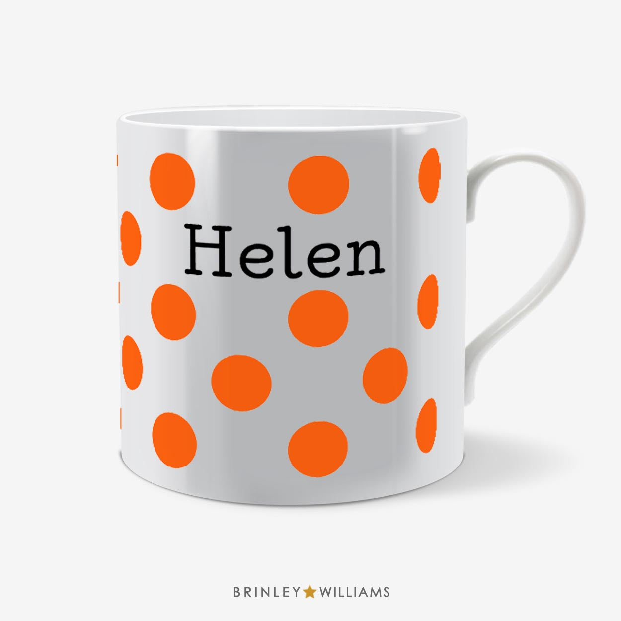 Polka Dots Personalised Mug - Orange