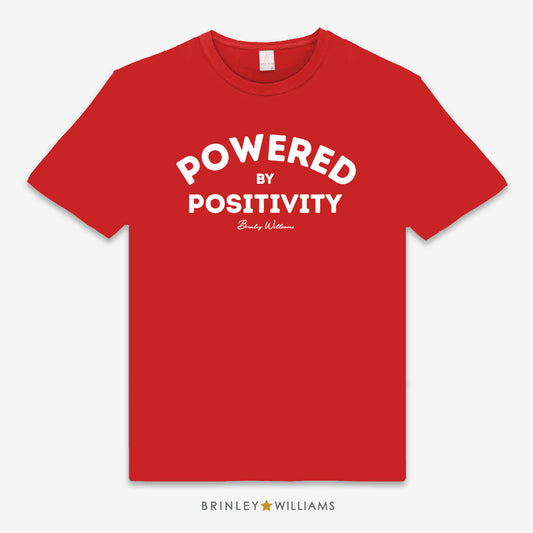 Powered by Positivity Unisex Kids T-shirt - Fire red