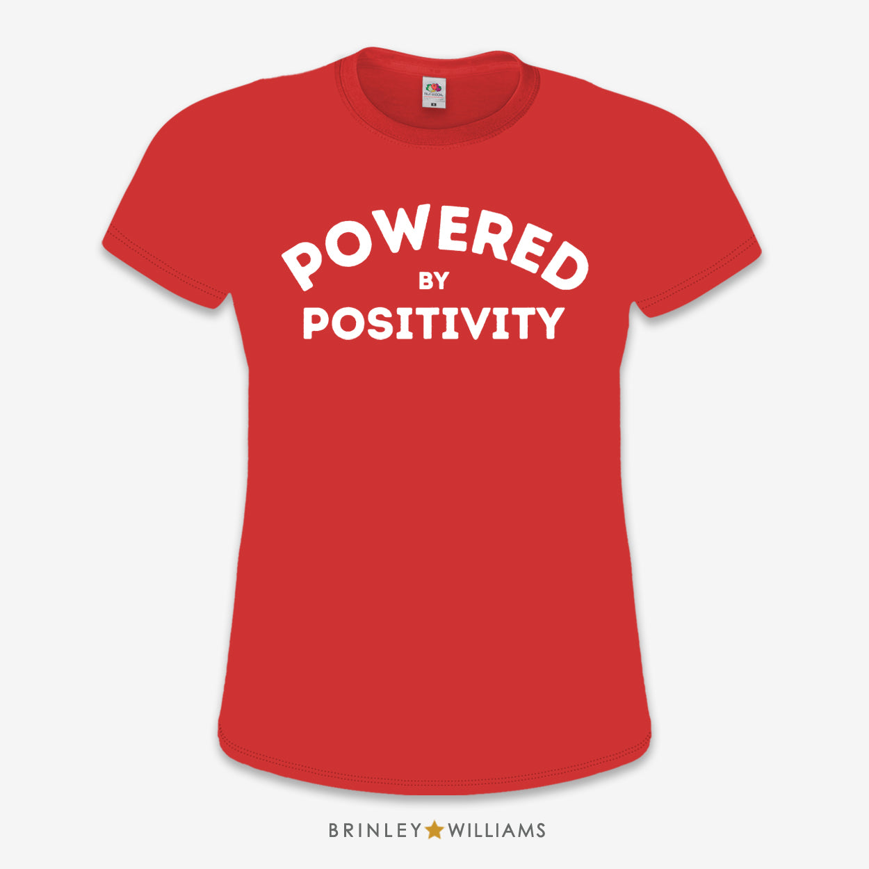 Powered by Positivity Slim Fit T-shirt - Fire Red