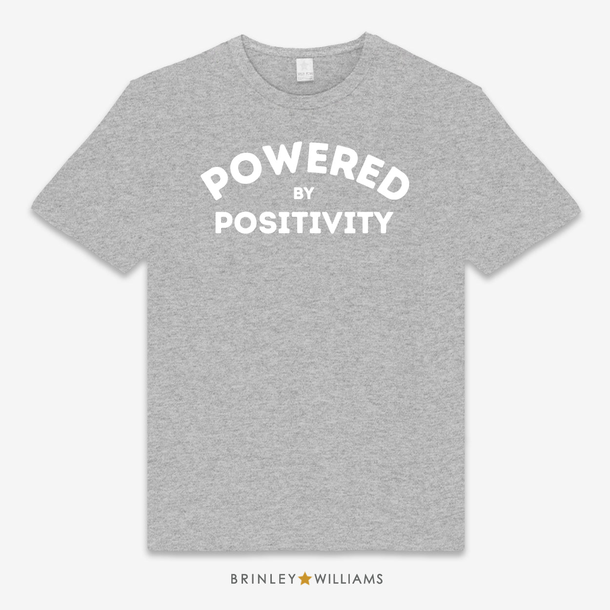 Powered by Positivity Classic T-shirt -Heather Grey