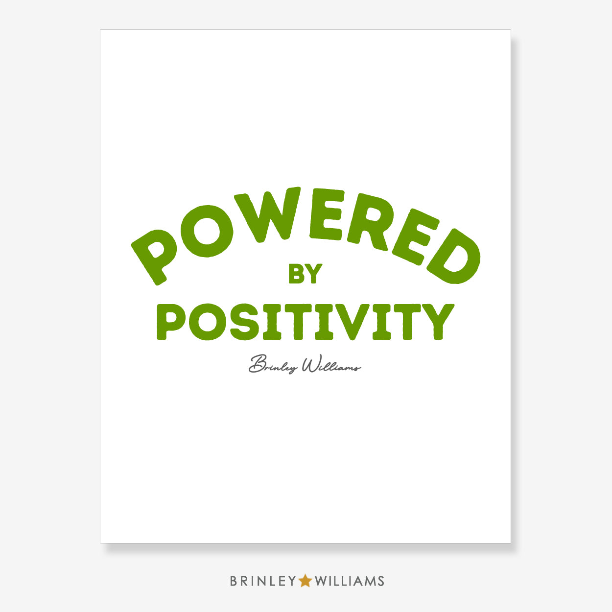 Powered by Positivity Wall Art Poster - Green