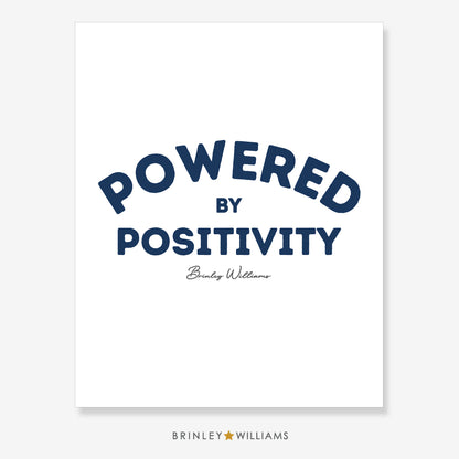 Powered by Positivity Wall Art Poster - Navy