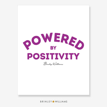 Powered by Positivity Wall Art Poster - Purple