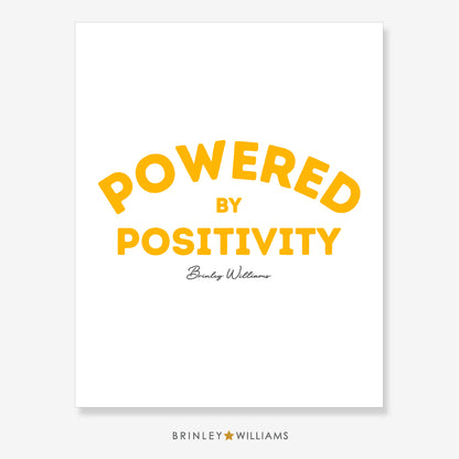 Powered by Positivity Wall Art Poster - Yellow