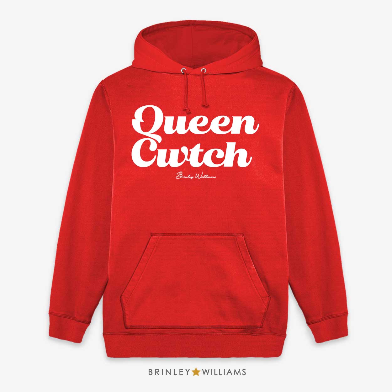 Queen Cwtch Unisex Welsh Hoodie - Fire Red